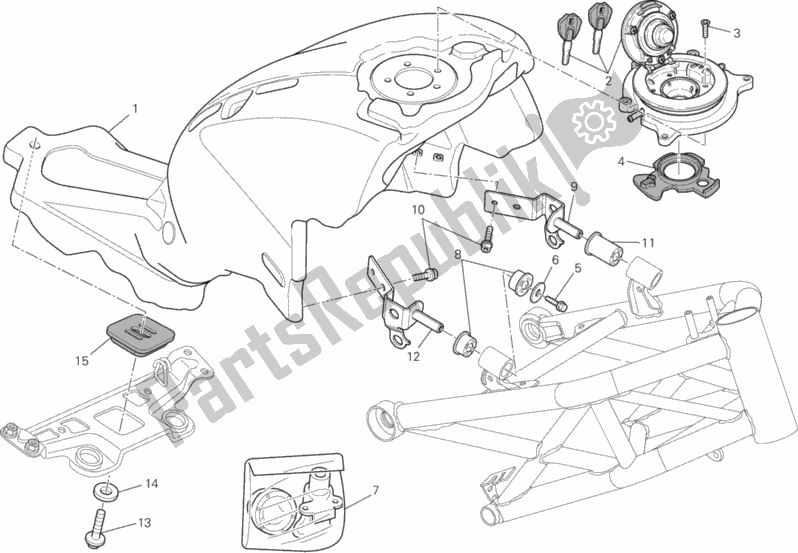 Wszystkie części do Zbiornik Paliwa Ducati Monster 795 ABS Thai 2014